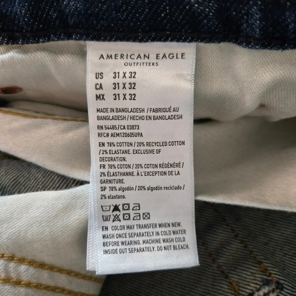 American Eagle Mens Original Straight Flex Jeans 31x32 (Fits 30